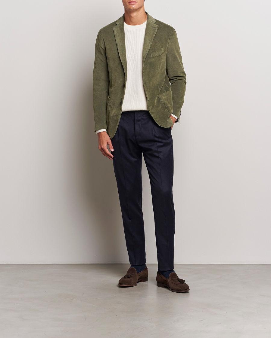 Heren | Blazers | Boglioli | K Jacket Corduroy Blazer Dark Green
