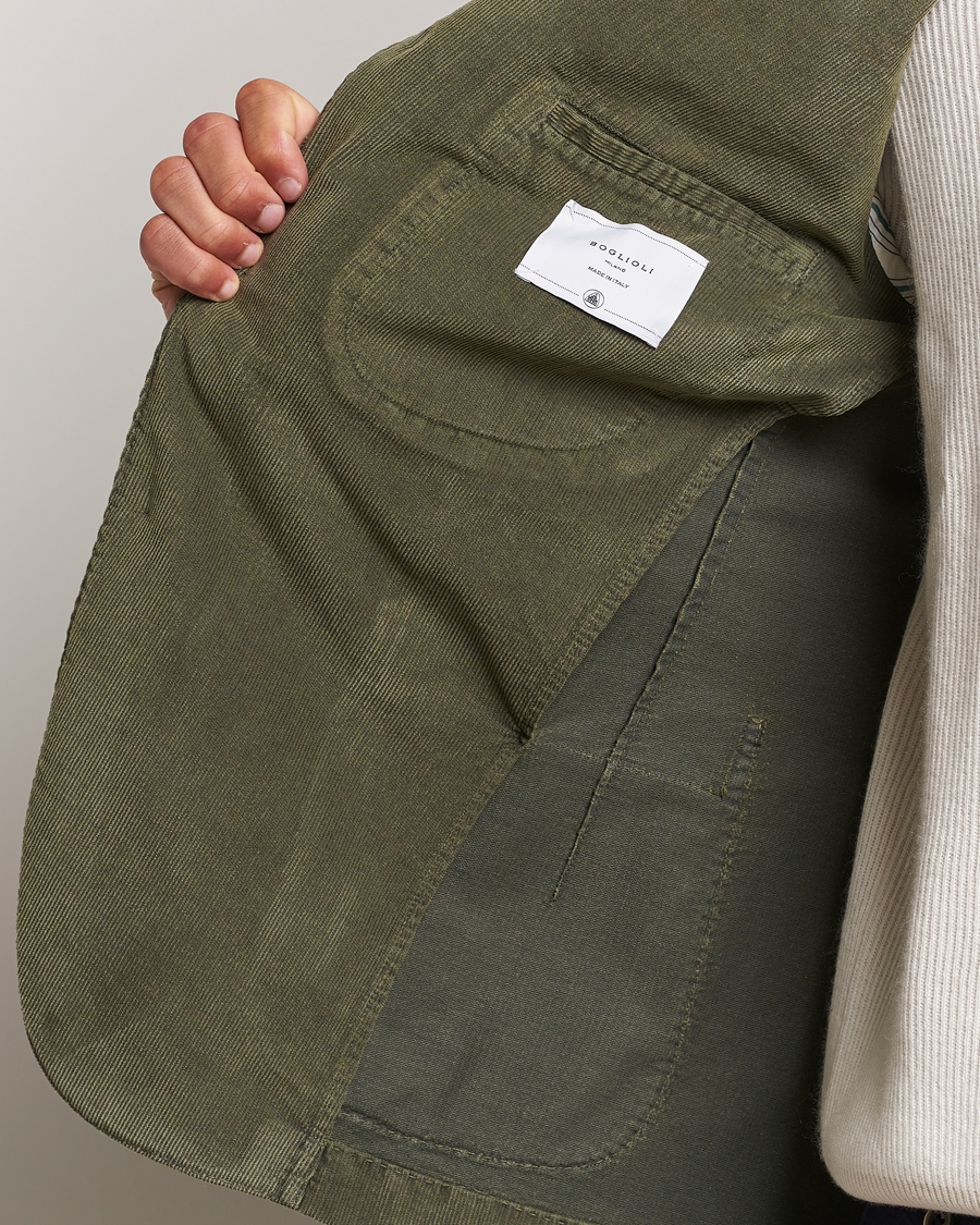 Heren | Blazers | Boglioli | K Jacket Corduroy Blazer Dark Green