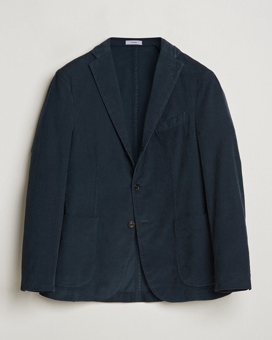 Heren | Blazers | Boglioli | K Jacket Corduroy Blazer Navy
