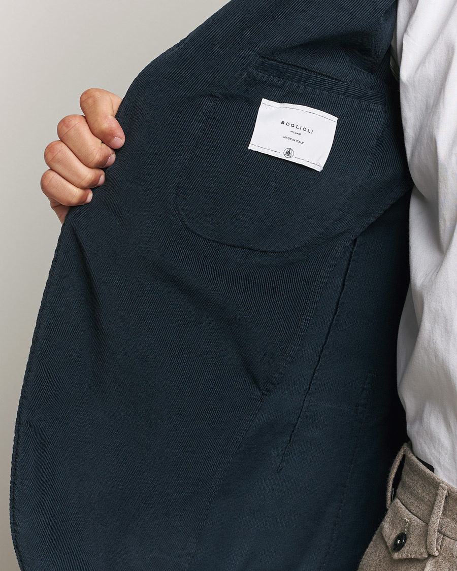 Heren | Blazers | Boglioli | K Jacket Corduroy Blazer Navy