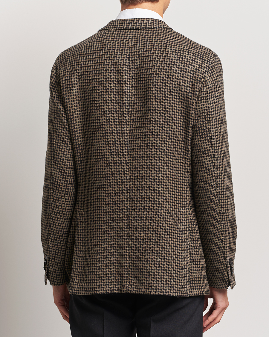 Heren | Blazers | Boglioli | K Jacket Houndstooth Wool Blazer Brown
