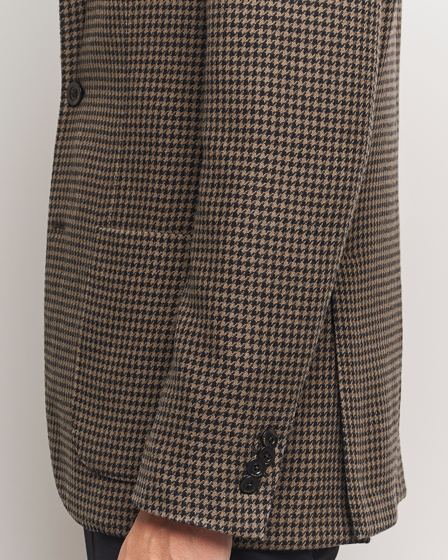 Heren | Blazers | Boglioli | K Jacket Houndstooth Wool Blazer Brown