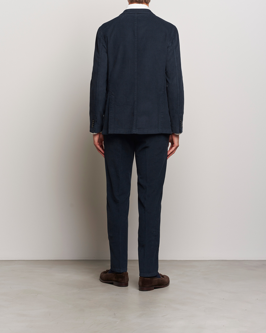 Heren | Pakken | Boglioli | K Jacket Baby Corduroy Suit Navy