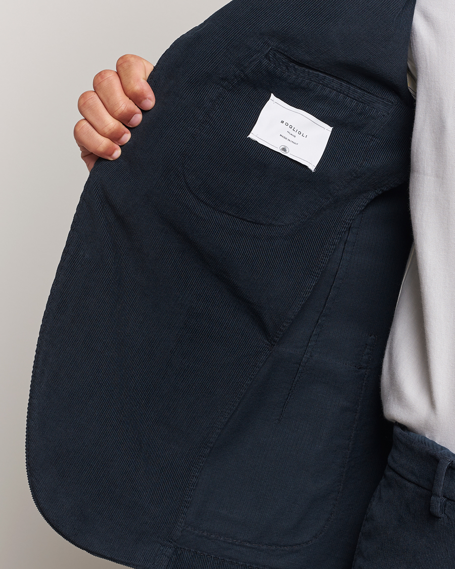 Heren | Pakken | Boglioli | K Jacket Baby Corduroy Suit Navy