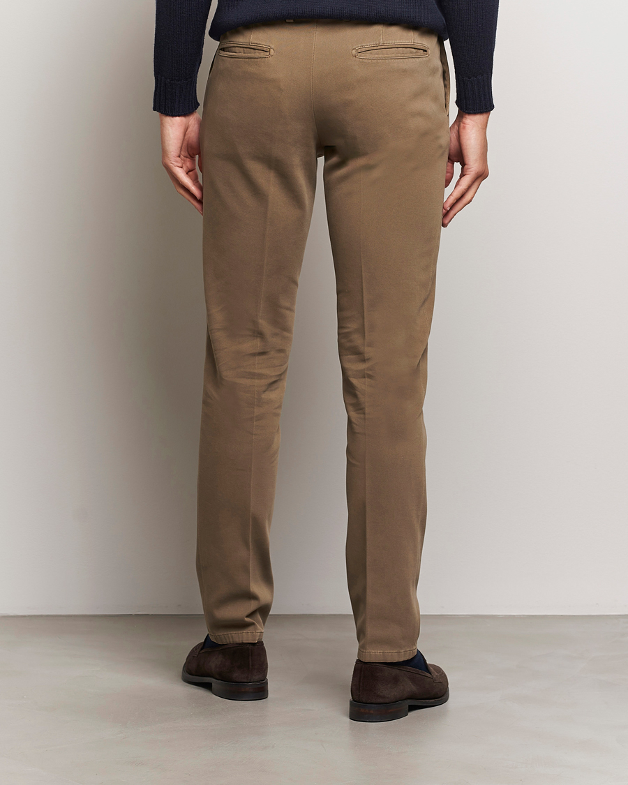 Heren | Broeken | Boglioli | Cotton Twill Trousers Brown