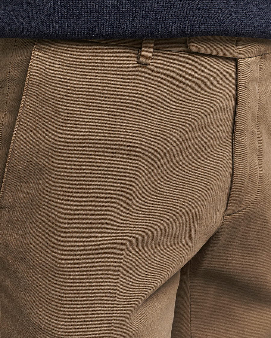 Heren | Broeken | Boglioli | Cotton Twill Trousers Brown
