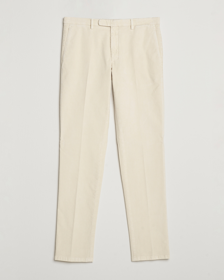 Heren | Broeken | Boglioli | Corduroy Trousers Off White