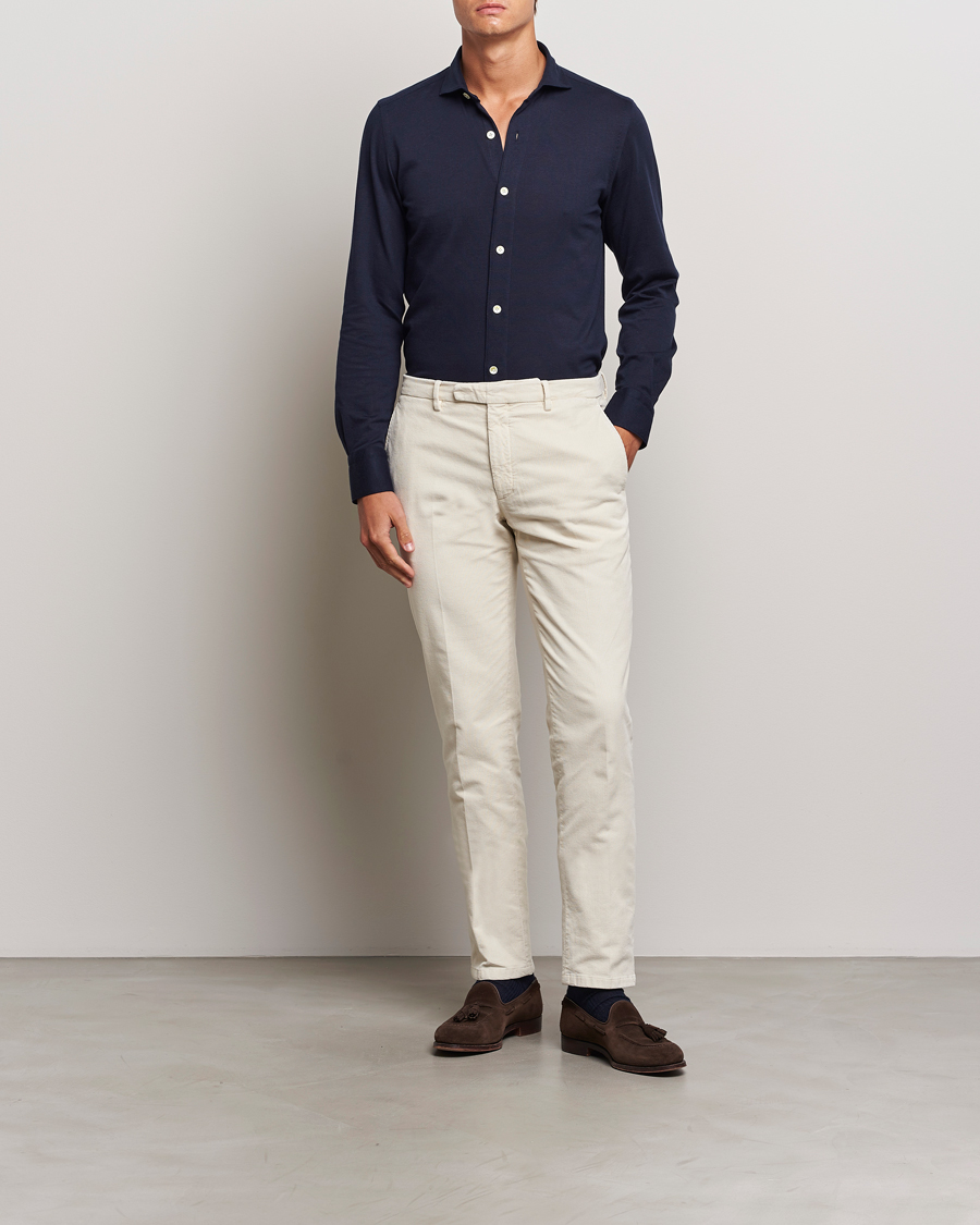 Heren | Broeken | Boglioli | Corduroy Trousers Off White