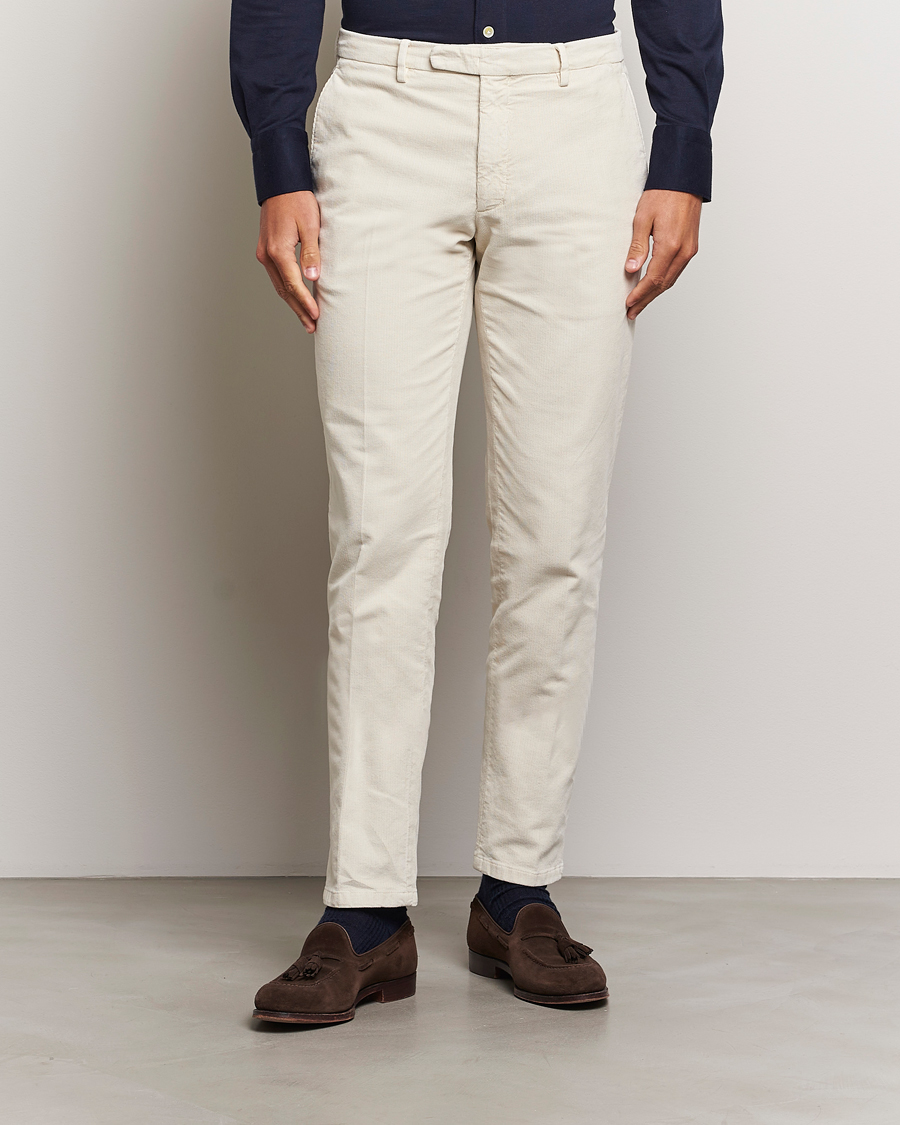 Heren | Broeken | Boglioli | Corduroy Trousers Off White