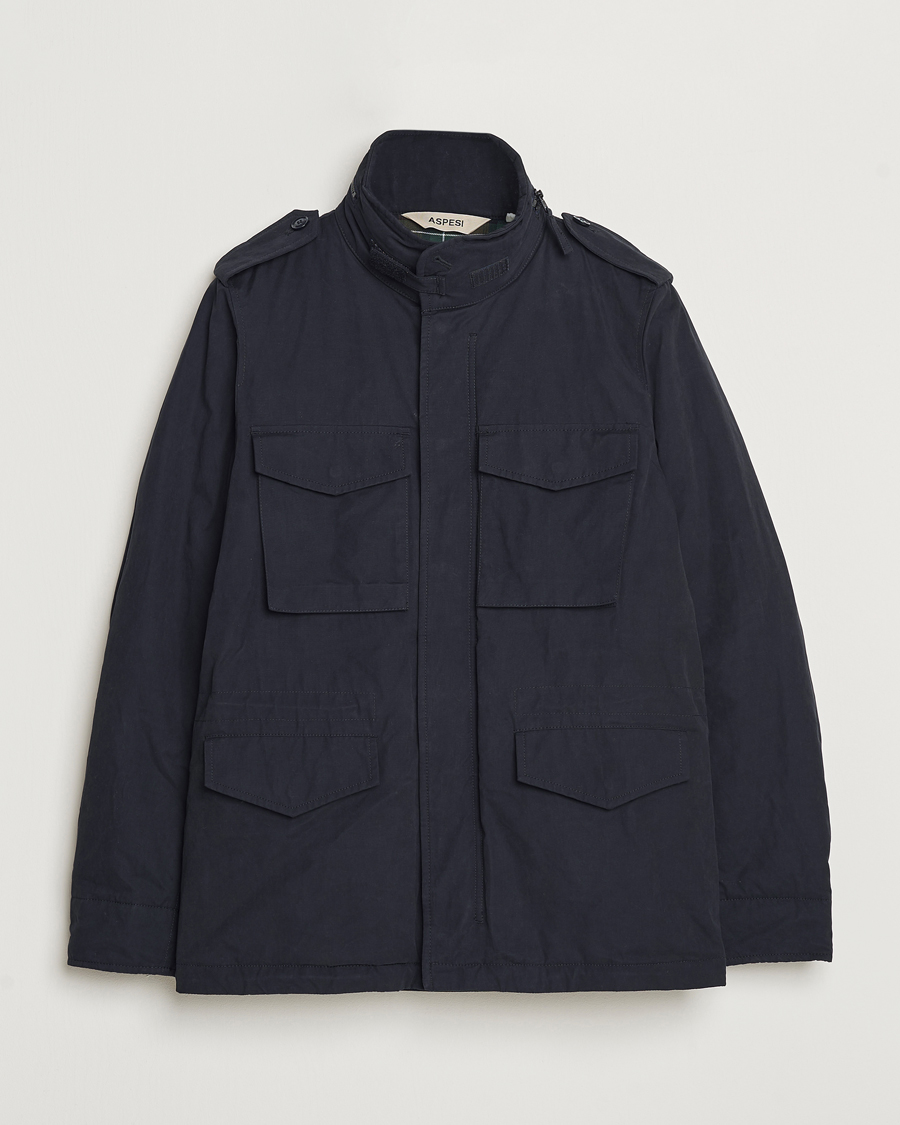Heren | Jassen | Aspesi | Cotton Field Jacket Midnight