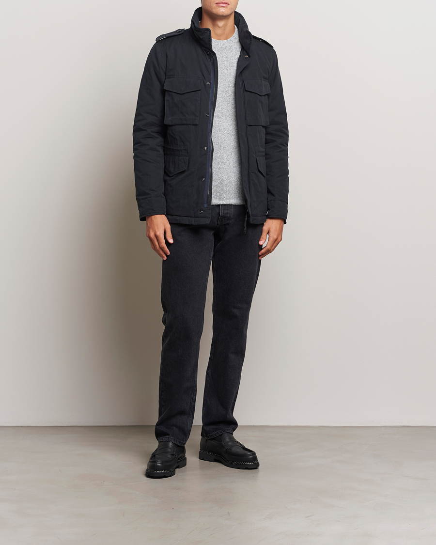 Heren | Jassen | Aspesi | Cotton Field Jacket Midnight