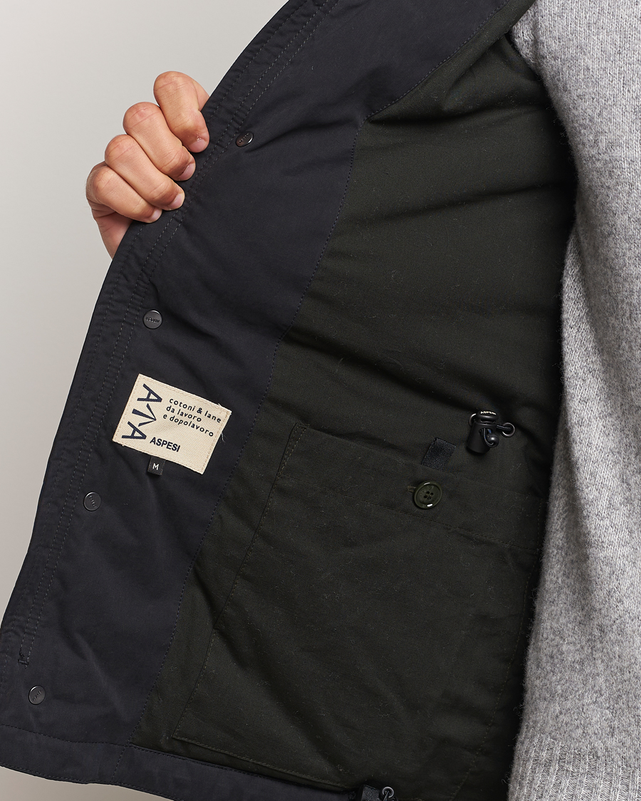 Heren | Jassen | Aspesi | Cotton Field Jacket Midnight