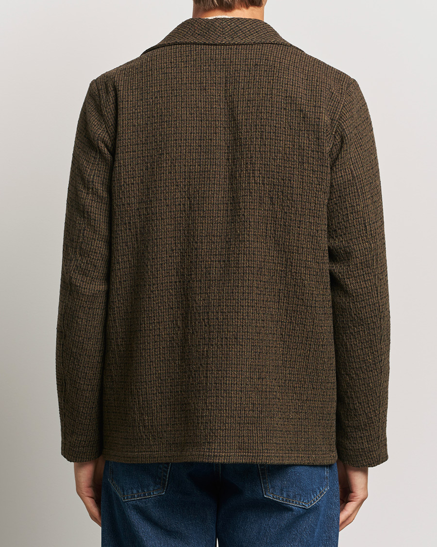 Heren | Jassen | Aspesi | Wool Houndstooth Jacket Dark Brown