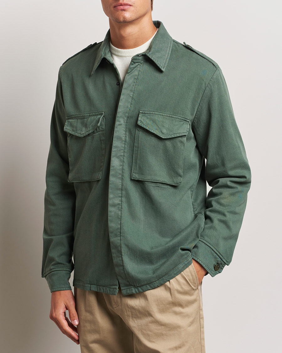 Heren | Jassen | Aspesi | Twill Cotton Shirt Jacket Green