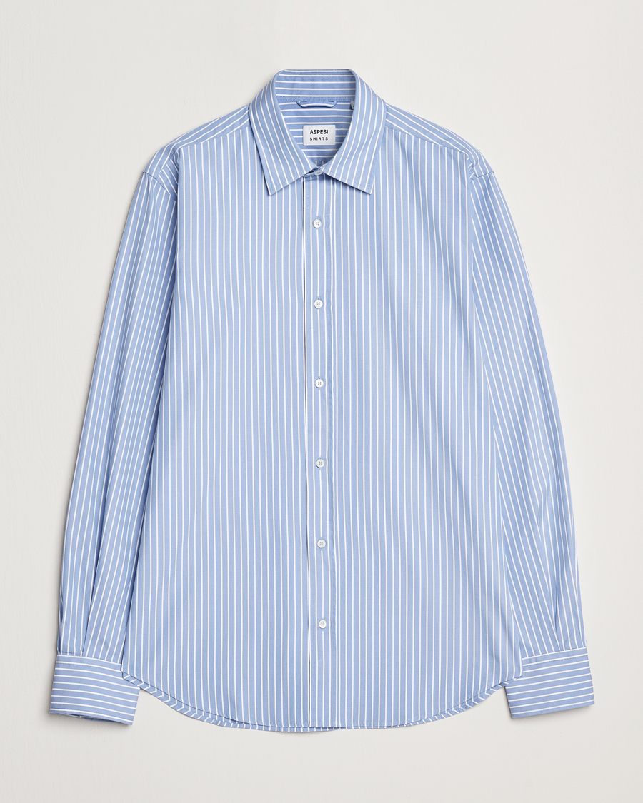 Heren | Overhemden | Aspesi | Striped Oxford Shirt Light Blue