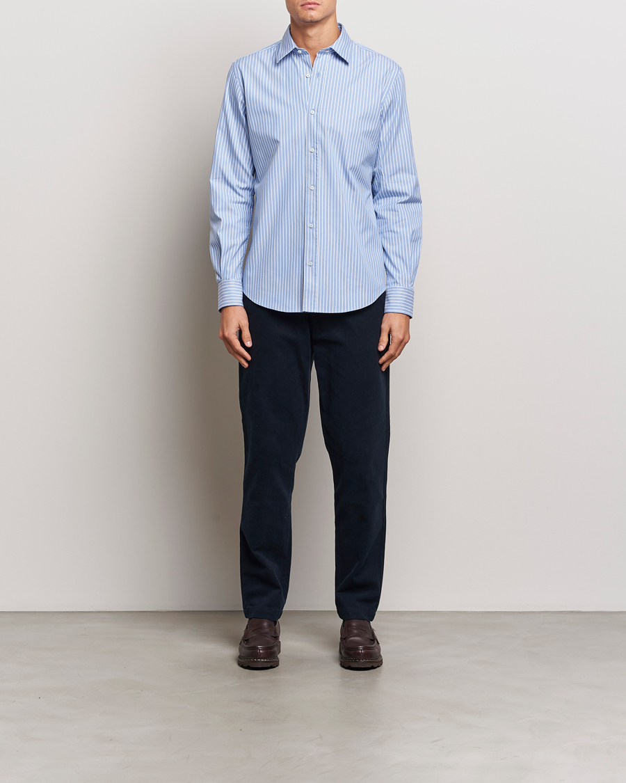 Heren | Overhemden | Aspesi | Striped Oxford Shirt Light Blue