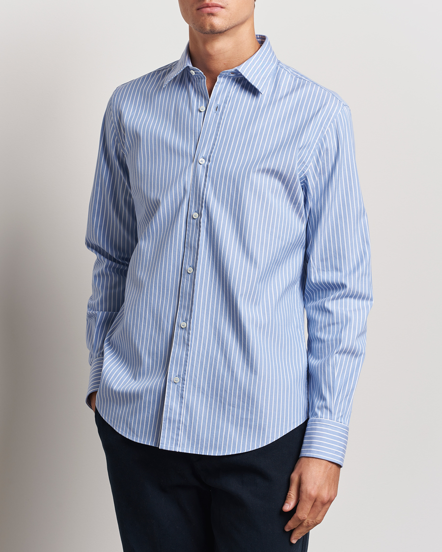 Heren | Overhemden | Aspesi | Striped Oxford Shirt Light Blue