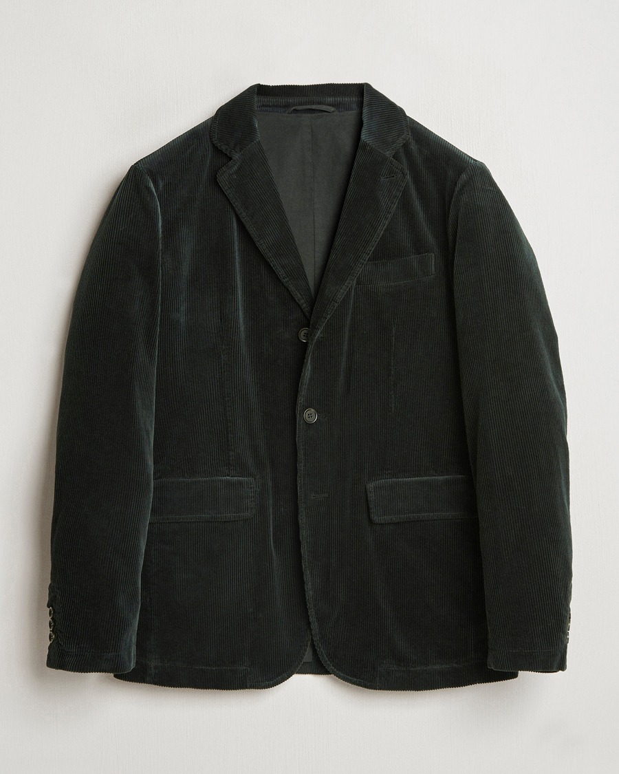 Heren | Blazers | Aspesi | Corduroy Blazer Dark Green