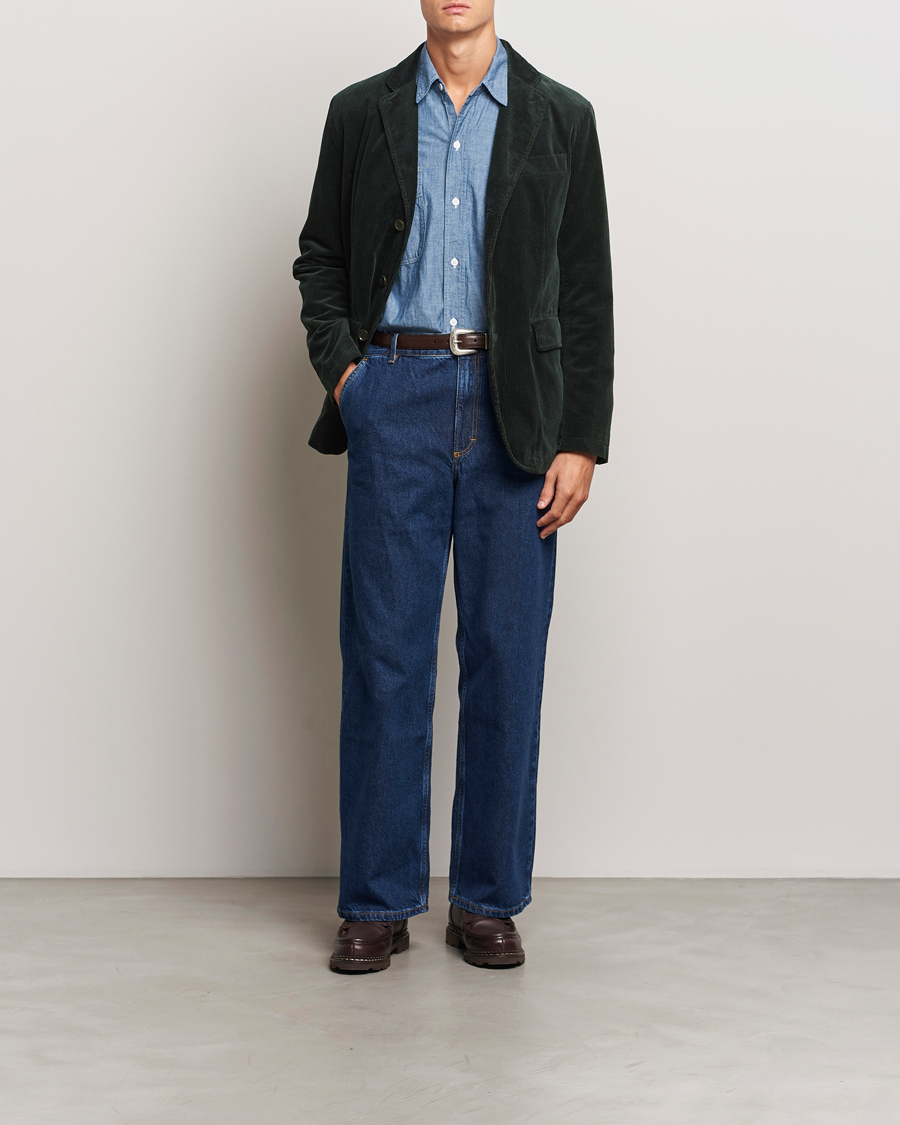 Heren | Blazers | Aspesi | Corduroy Blazer Dark Green