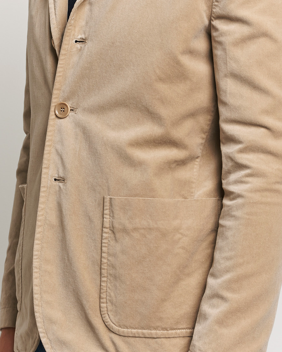 Heren | Blazers | Aspesi | Velvet Casual Jacket Beige