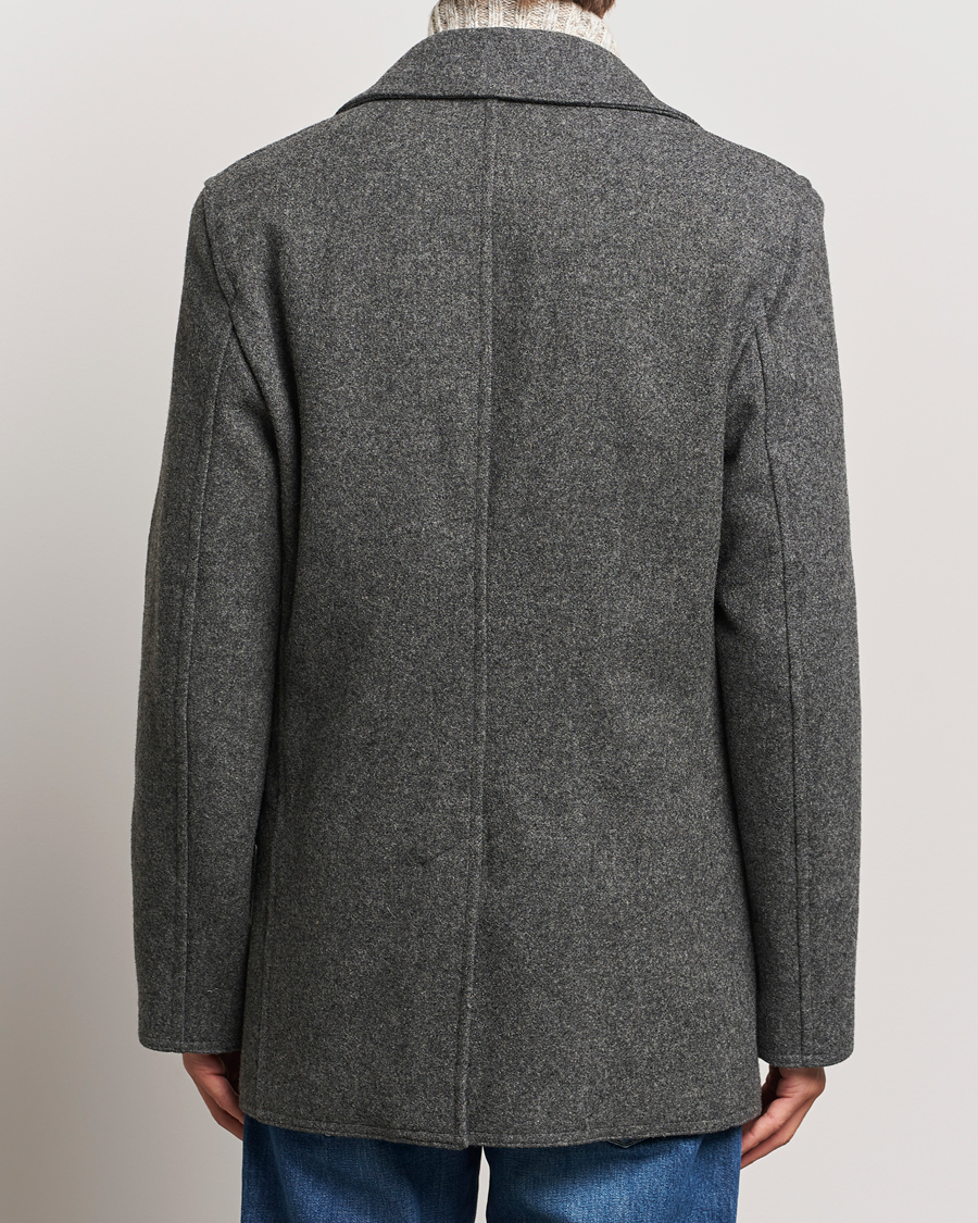Heren | Jassen | Gloverall | Churchill Reefer Peacoat Grey