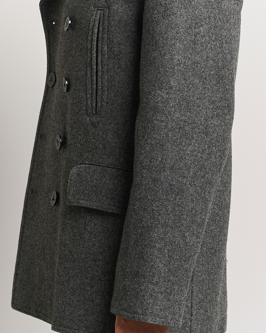 Heren | Jassen | Gloverall | Churchill Reefer Peacoat Grey