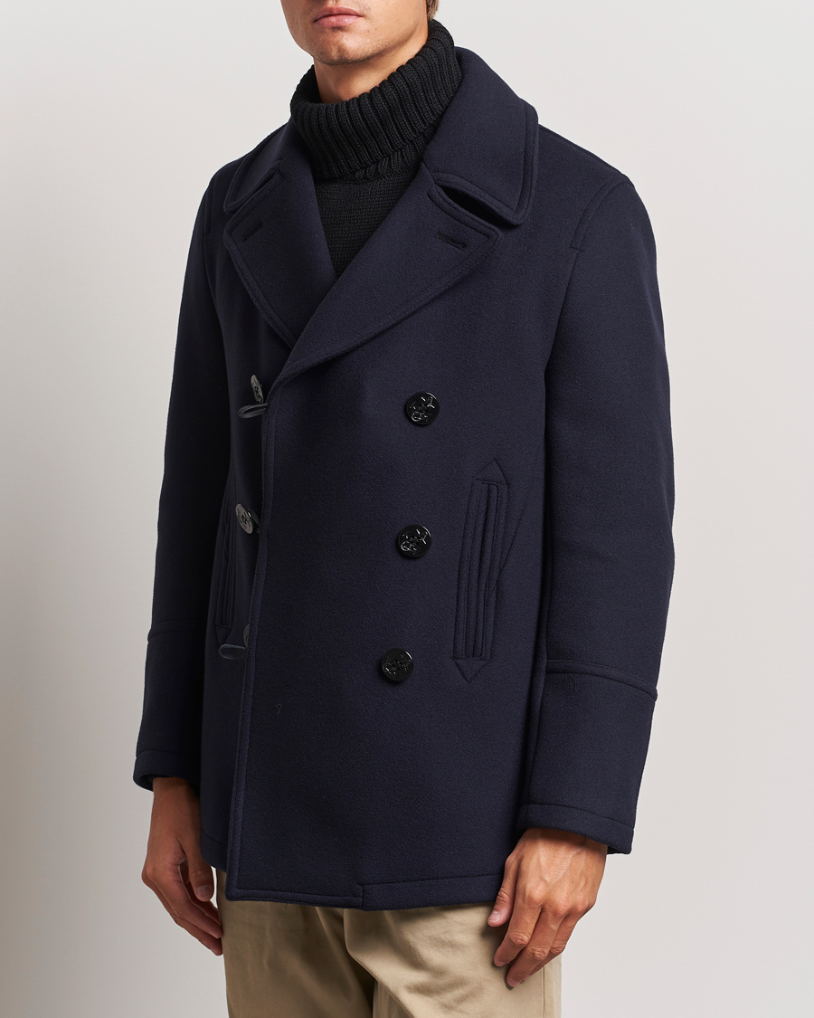 Heren | Jassen | Gloverall | Tennyson Peacoat Navy