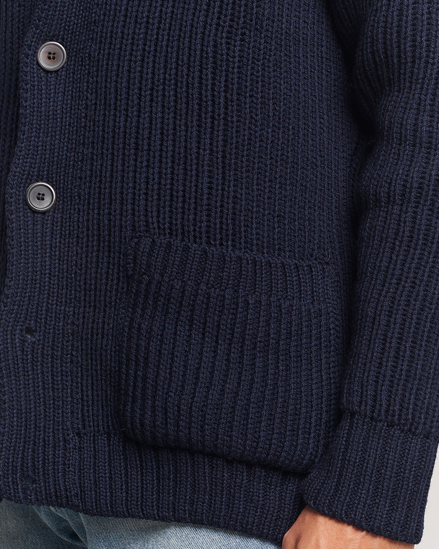Heren | Truien | Gloverall | Shawl Collar Cardigan Navy