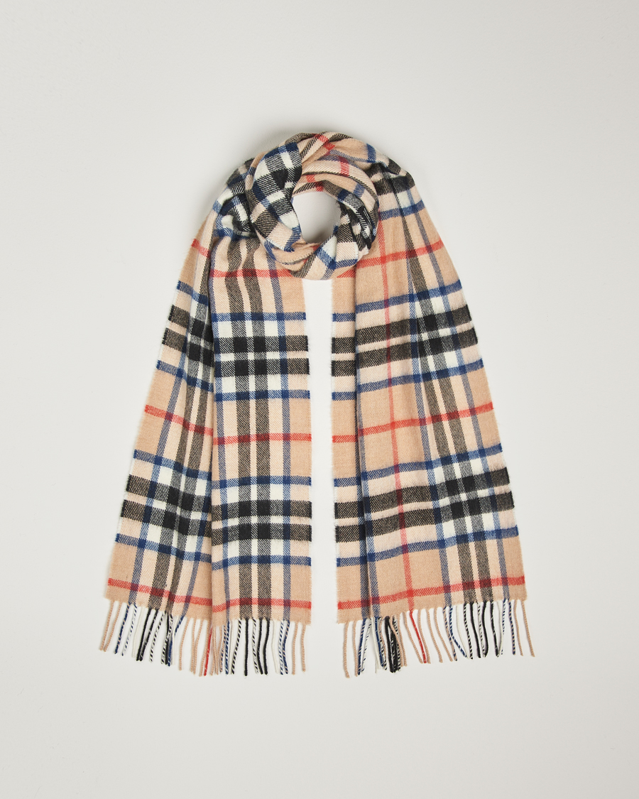 Heren | Gloverall Lambswool Scarf Camel Check | Gloverall | Lambswool Scarf Camel Check