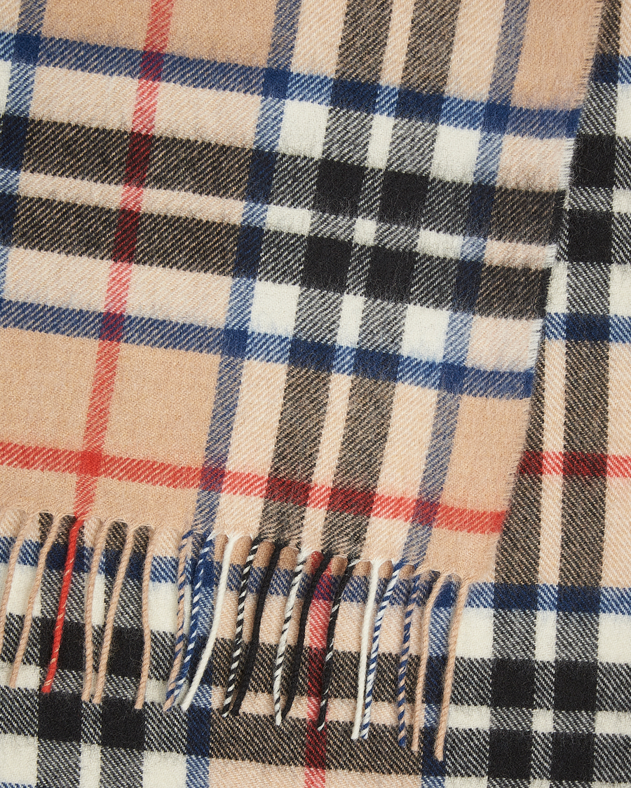 Heren | Gloverall Lambswool Scarf Camel Check | Gloverall | Lambswool Scarf Camel Check