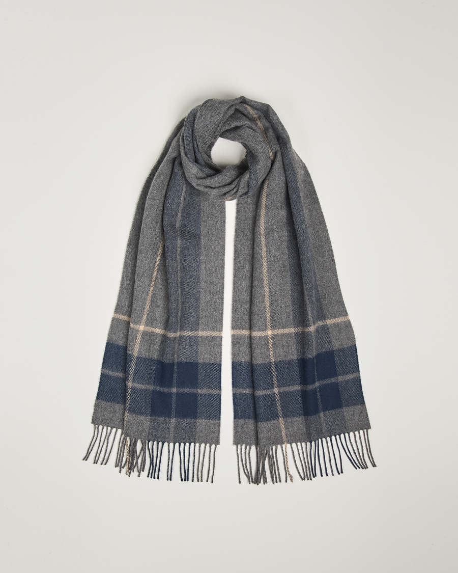 Heren | Gloverall Lambswool Scarf Grey Check | Gloverall | Lambswool Scarf Grey Check