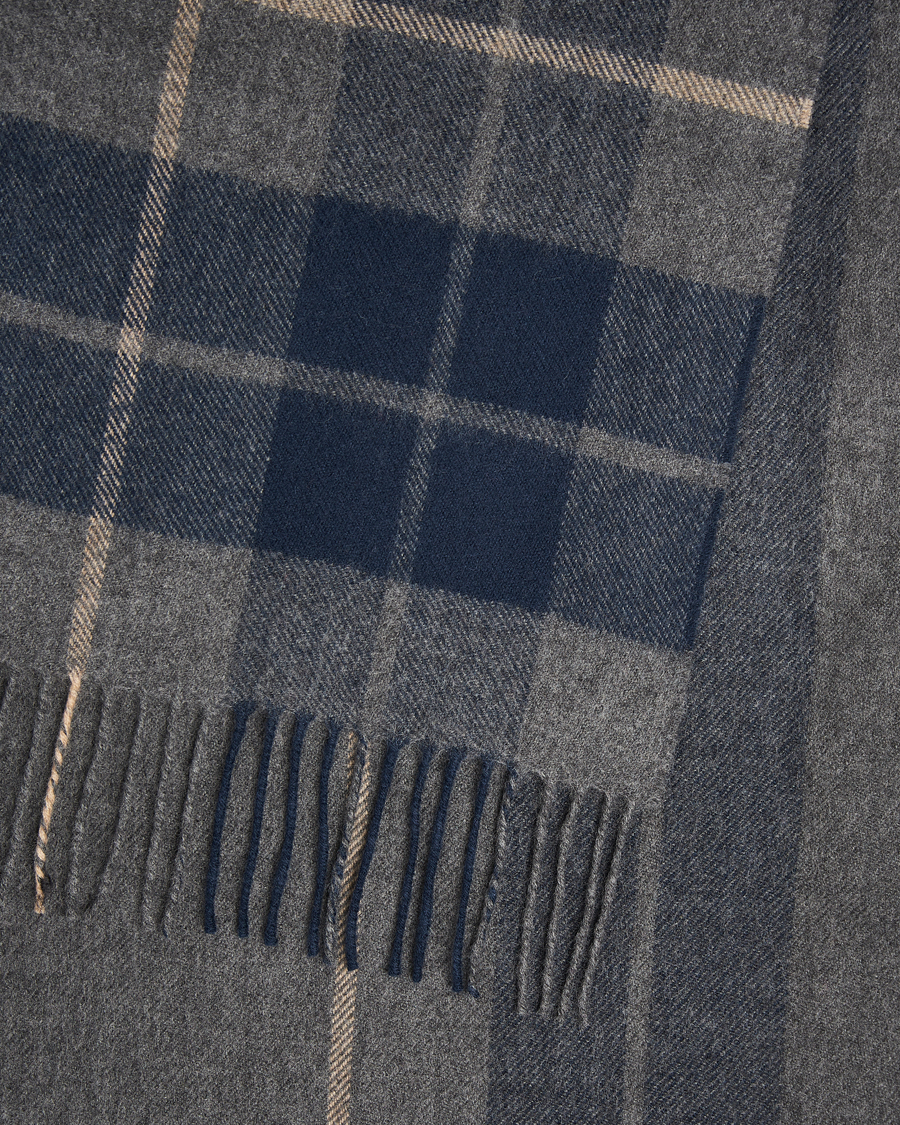 Heren | Gloverall Lambswool Scarf Grey Check | Gloverall | Lambswool Scarf Grey Check