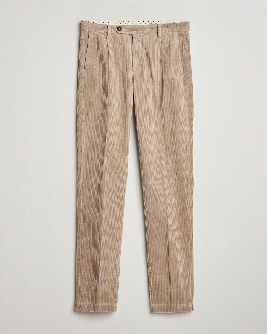 Heren | Broeken | Massimo Alba | Ionio Wale Corduroy Trousers Beige