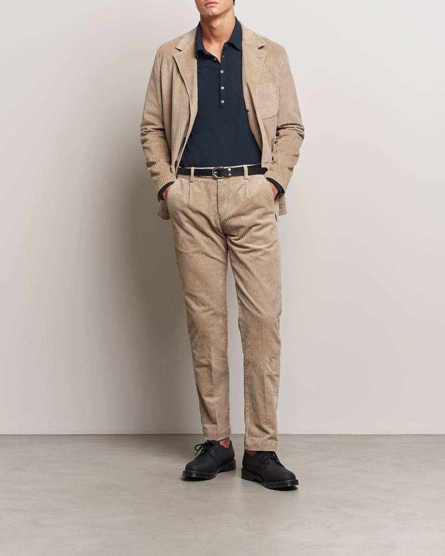 Heren | Broeken | Massimo Alba | Ionio Wale Corduroy Trousers Beige