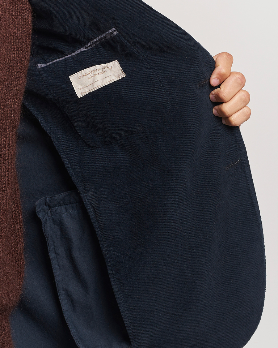 Heren | Blazers | Massimo Alba | Baby Corduroy Blazer Navy