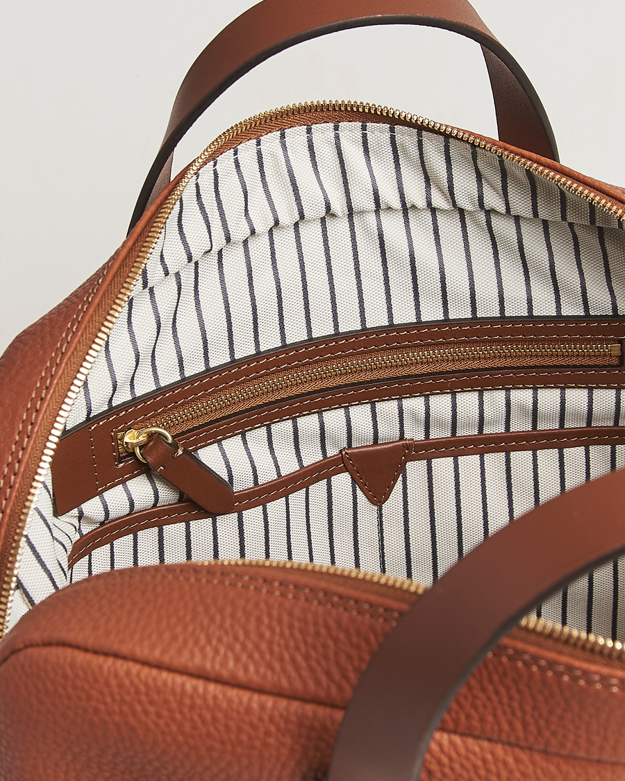 Heren | Tassen | Mismo | Aspire Pebbled Leather Briefcase Tabac