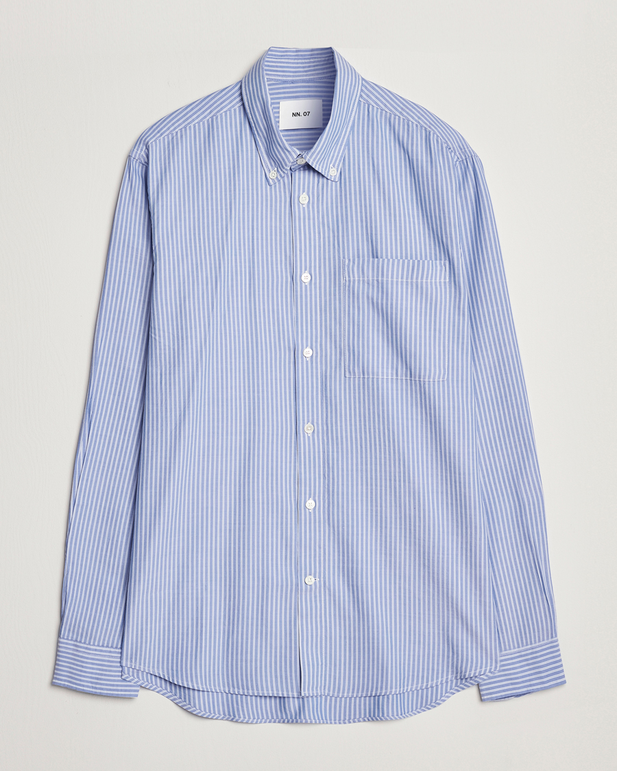 Heren | Overhemden | NN07 | Arne Tencel Striped Shirt Blue/White