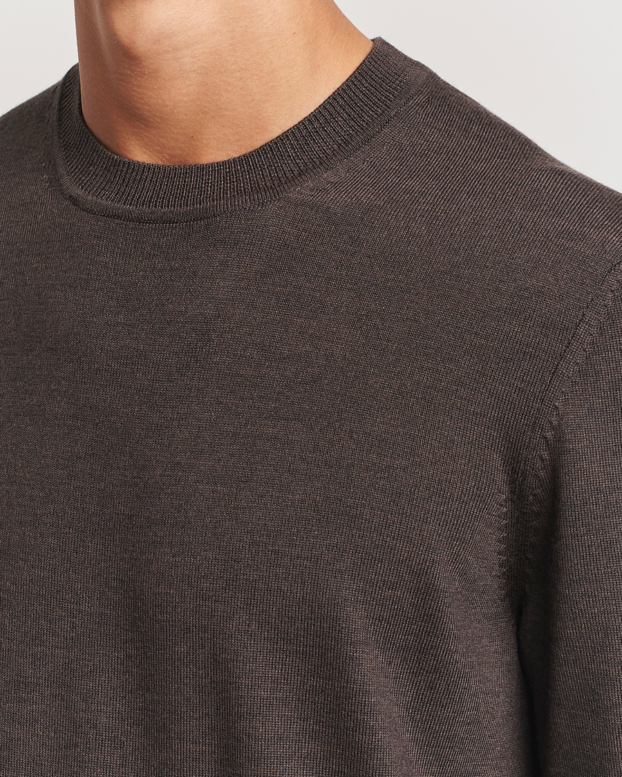 Heren | Truien | NN07 | Ted Merino Crew Neck Pullover Demitasse Brown