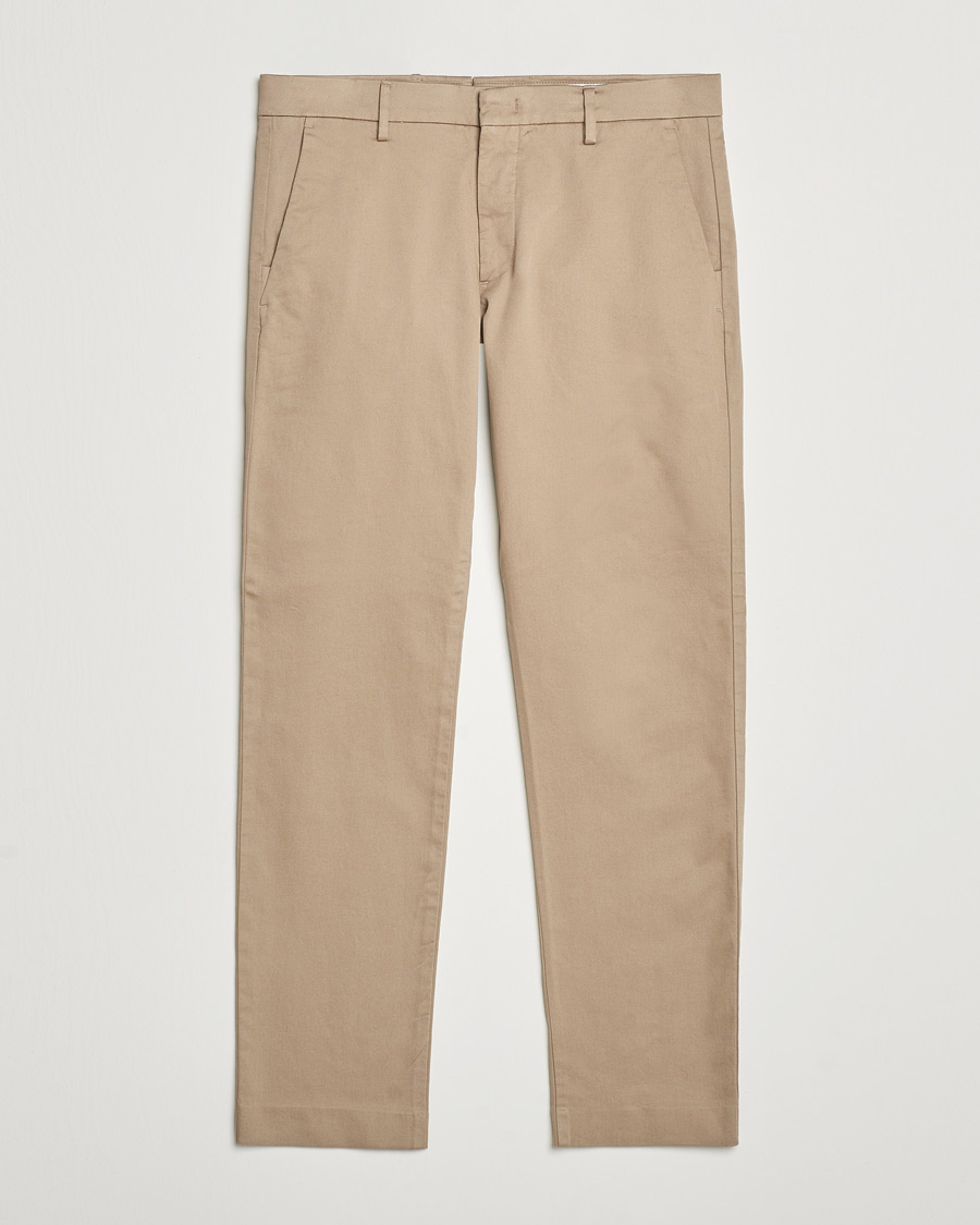 Heren | Broeken | NN07 | Theo Regular Fit Stretch Chinos Timber Wolf