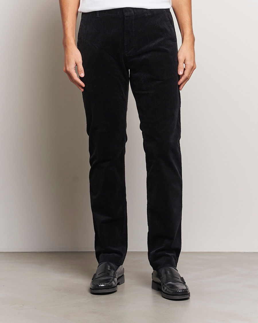 Heren | Broeken | NN07 | Theo Regular Fit Corduroy Chinos Black