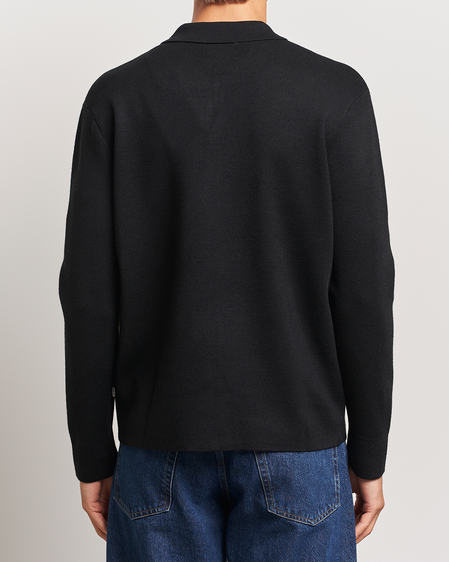 Heren | Truien | NN07 | Harald Cotton/Modal Full Zip Black