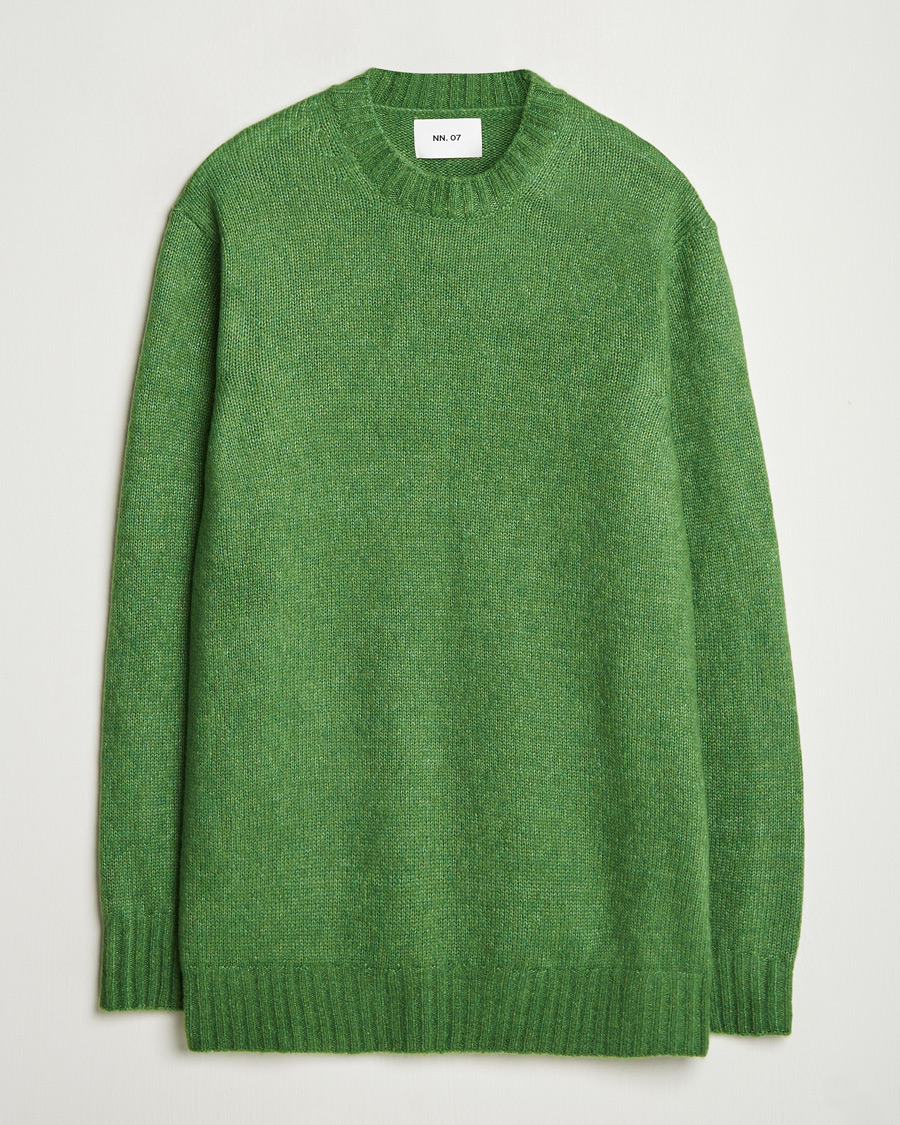 Heren | Truien | NN07 | Lee Brushed Wool Crew Neck Kale Green