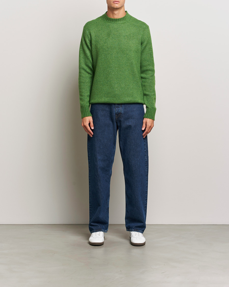 Heren | Truien | NN07 | Lee Brushed Wool Crew Neck Kale Green