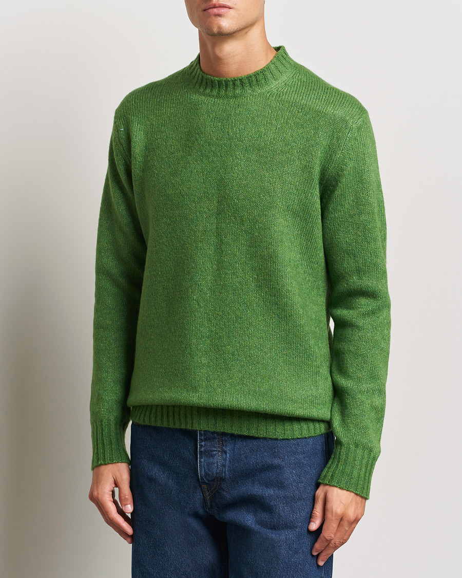Heren | Truien | NN07 | Lee Brushed Wool Crew Neck Kale Green