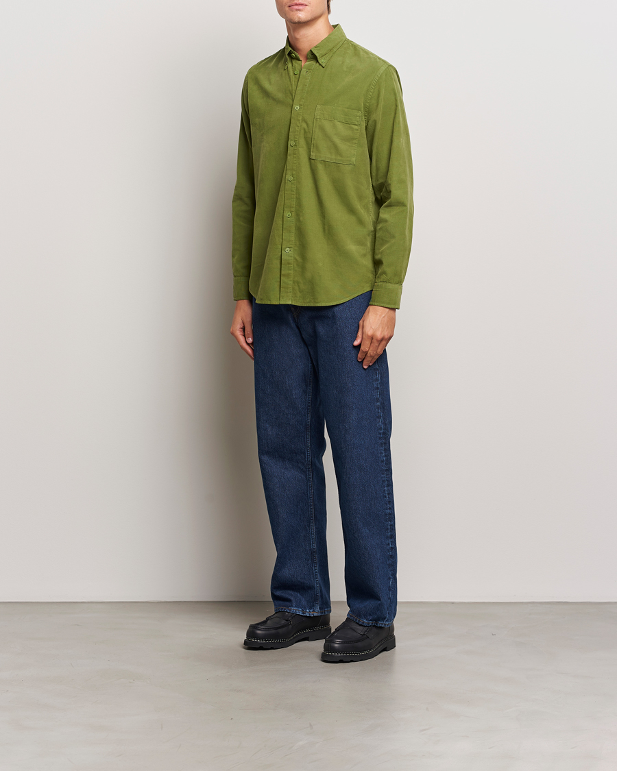 Heren | Overhemden | NN07 | Arne Baby Cord Shirt Cedar Green