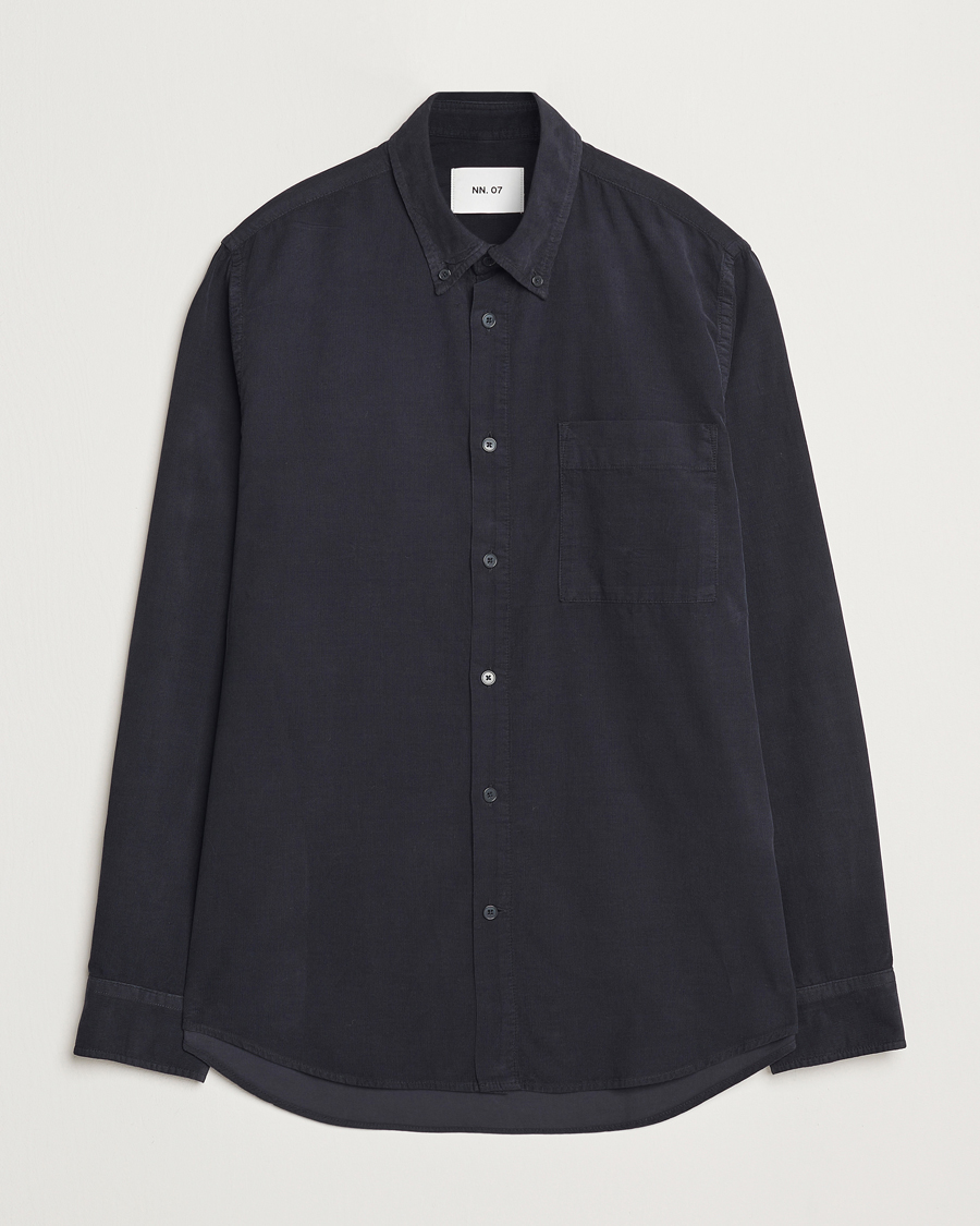 Heren | Overhemden | NN07 | Arne Baby Cord Shirt Black