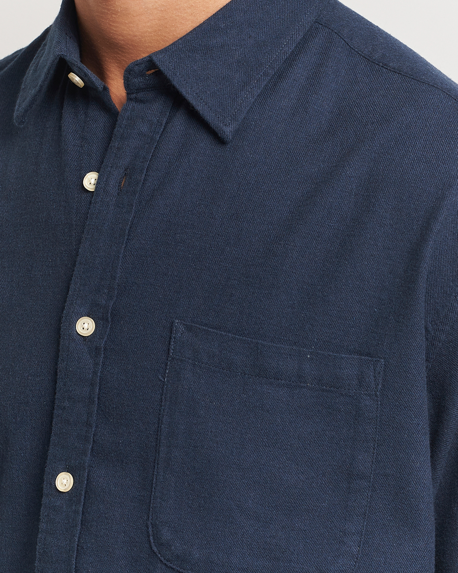 Heren | Overhemden | NN07 | Deon Flannel Checked Shirt Navy Blue