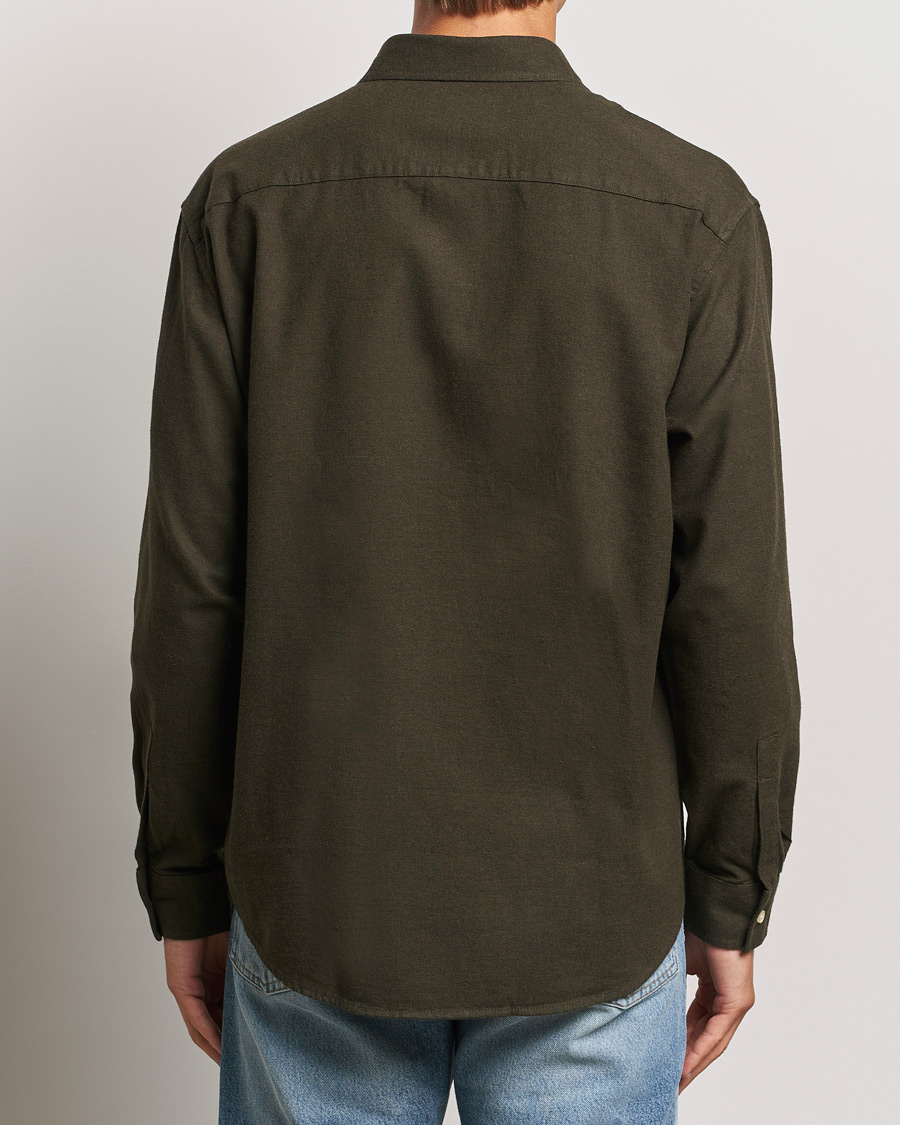 Heren | Overhemden | NN07 | Deon Flannel Checked Shirt Dark Army