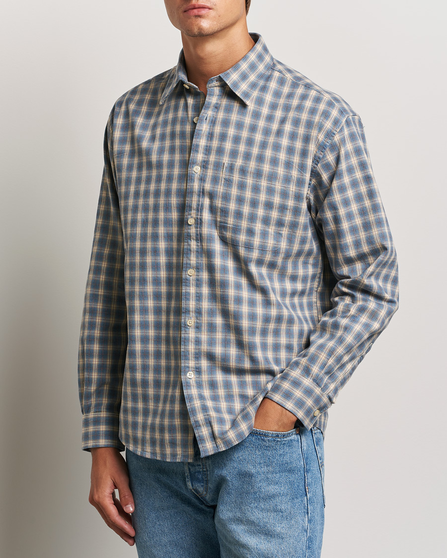 Heren | Overhemden | NN07 | Deon Flannel Checked Shirt Blue