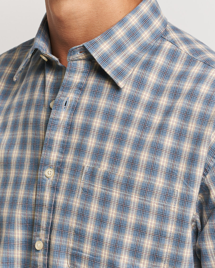 Heren | Overhemden | NN07 | Deon Flannel Checked Shirt Blue